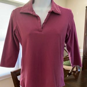 Raspberry colored pullover top